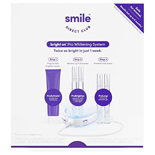 SmileDirectClub Pro Teeth Whitening Gel System with LED Light - 4 Pack Pens and Whitening Toothpaste - Professional Strength Hydrogen Peroxide - Pain Free and Enamel Safe