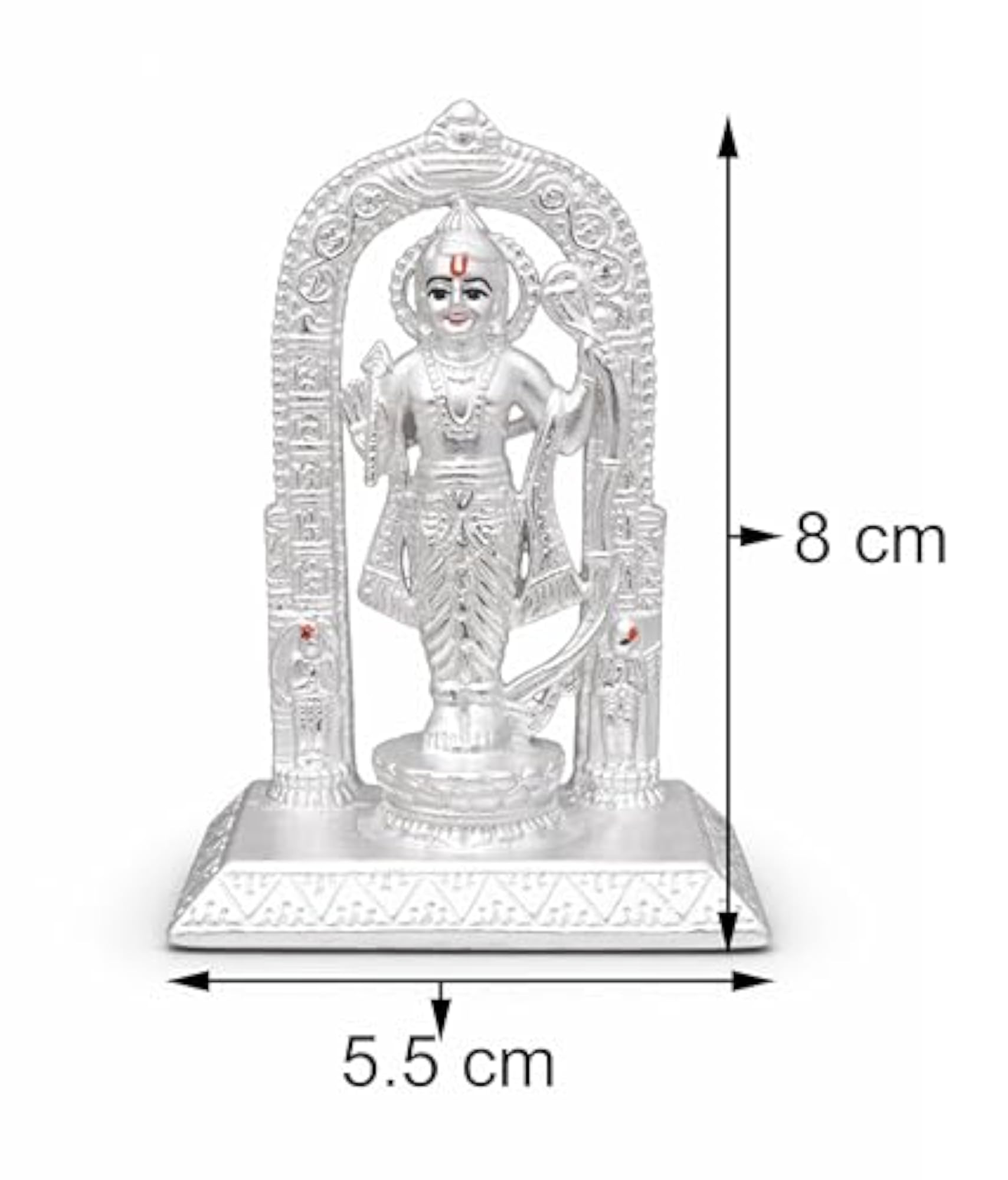 Pure Shree Ram Lala Idol for Pooja 999 Shri Lalla Murti Chandi God