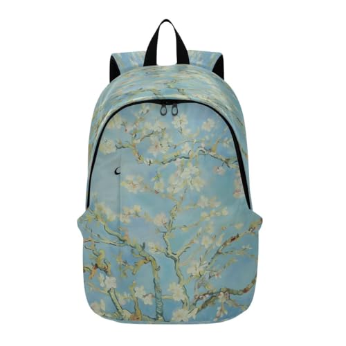 Travel Backpack Laptop Backpack College Computer Bag Gift Van Gogh Almond Blossom for Men & Women