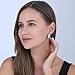 Rose Gold Hoop Earrings for Women, 925 Silver-Plated Thickened Hypoallergenic Earrings, CZ Black Gemstone-Inlaid Earrings - Women's Fashion Jewelry