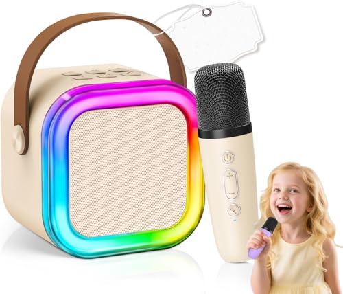 Image of Bestie toys Rechargeable Wireless Mini Portable Bluetooth Karaoke Machine | Bluetooth Speaker with Microphone & LED Lights - Kids Music Singing Toys for Girl Boy(Multi-Color)