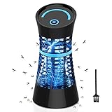 【Efectiva Mata Mosquitos】 Lámpara Antimosquitos Eléctrico equipada con un tubo de luz ultravioleta de alta intensidad, que emite ondas de luz ultravioleta violeta de 365 nm para atraer eficazmente mosquitos, moscas, polillas y otros insectos, y luego matarlos con la red de alto voltaje. Úselo en condiciones oscuras, cuanto más efectivo sea el entorno más oscuro
