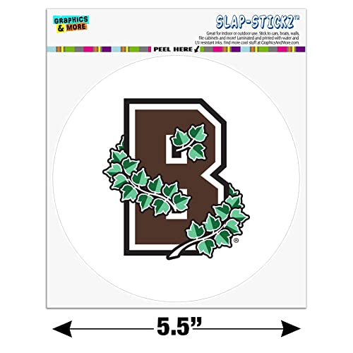 Graphics & More Brown University Secondary Logo Automotive Car Window Locker Circle Bumper Sticker #TOP5