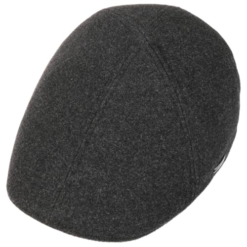 Stetson Texas Wool Gatsby Cap Schirmmütze meliert einfarbig Herren Herbst Winter anthrazit XXL (62-63 cm) – Bild 4