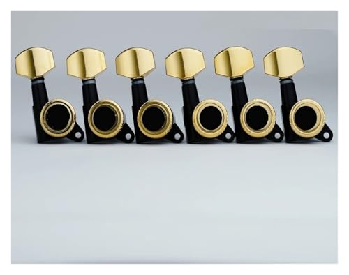 Guitar Locking Tuners 1:18 Black Golden Machine Head miniatura 2