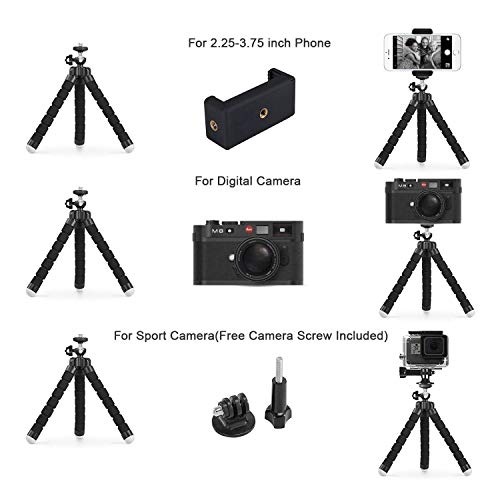 Suporte para webcam de tripé de polvo de mesa com mini esponja – Suporte multifuncional flexível par