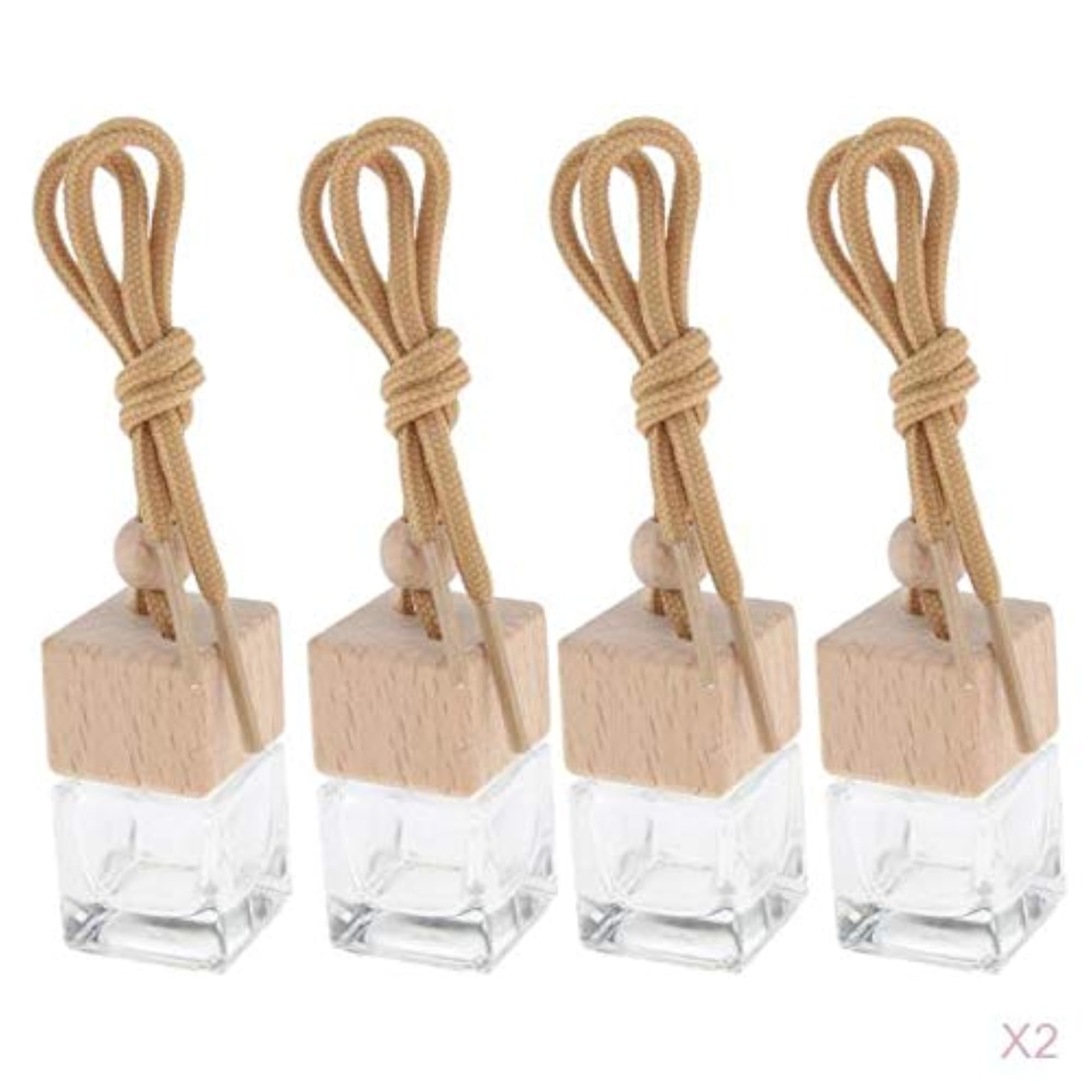 8 Pieces Car Hanging Perfume Bottle Essential Oil Vials Pendant Decor