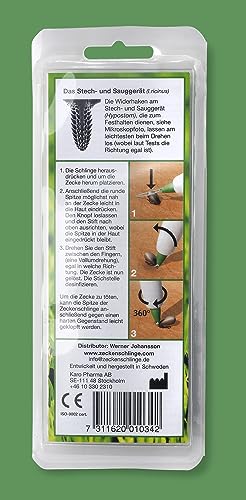 GEO-VERSAND Zeckenschleuder Zeckenpinzette Zeckenentfernungsstift Zeckenstift Geocaching 3ix