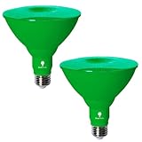 2 Pack BlueX LED Par38 Flood Green Light Bulb - 18W (120Watt Equivalent) - Dimmable - E26 Base Green LED Lights, Party Decoration, Porch, Home Lighting, Holiday Lighting, Red Flood Light