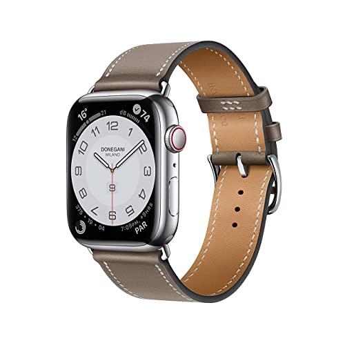 DONEGANI LB1 for Apple Watch Strap Ultra 2 Se 10 40mm 44mm 46mm 42mm 45mm 41mm 38mm 49mm Series 10 9 8 7 6 5 4 3 Band Women Men Leather Concrete