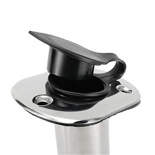 Hyddnice Flush Mount Rod Holder 30 Degree Stainless Steel Fishing Rod Holder With With Rubber Cap Pvc Liner Gasket (2) #TOP5