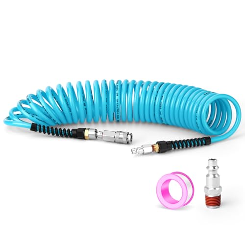 Manguera de aire para compresor GASHER azul ideal para trabajos de pintura en garaje 2