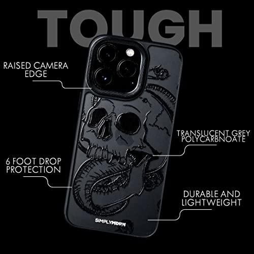 Coque iPhone 12 Pro Max antichoc SIMPLYMDRN Fractal noire protection 6,3"