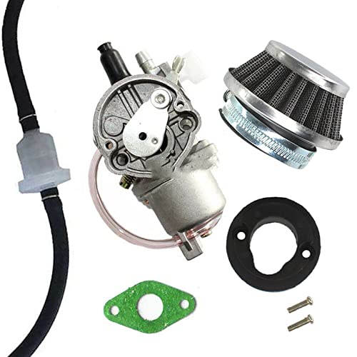 Losxuido Vergaser mit Luftfilter Benzinfilter Schlauch Satz für 2-Takt 47cc 49cc Pocket Bike Motor Mini Quad ATV Dirt Bike