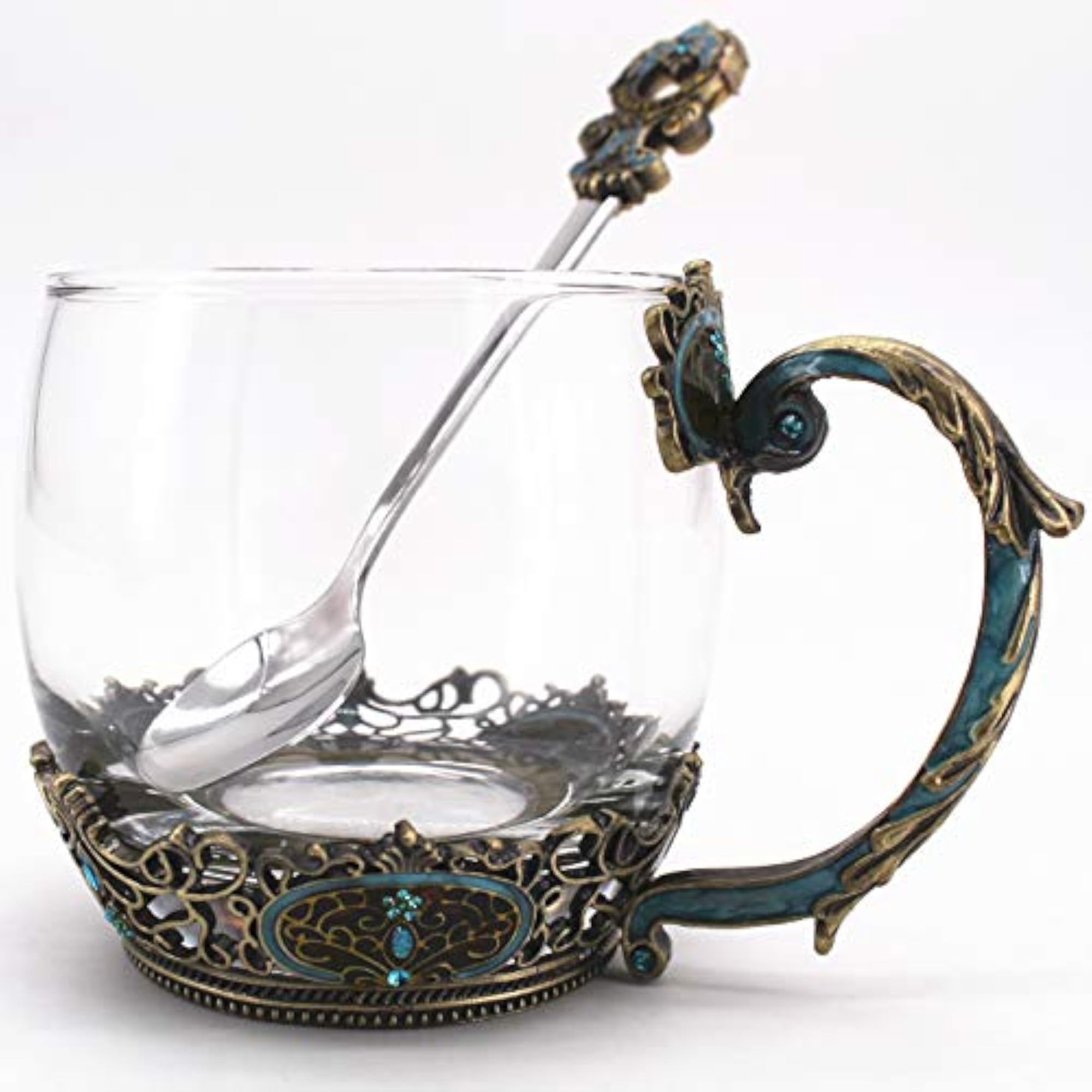 Classical Glass Tea Cup, Unique Personalized Gift Idea