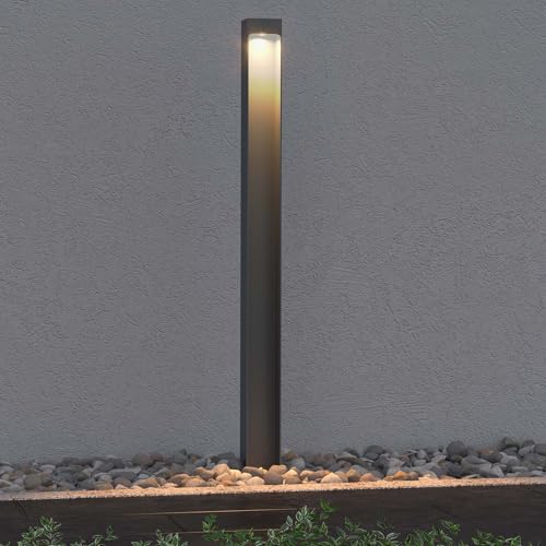 Mai & Mai Stehleuchte Außenleuchte 6x6x80cm IP65 Wegeleuchte Außen | Außenpollerleuchte für Garten, 3000K Stehlampe Gartenlampe | Außenlampe...