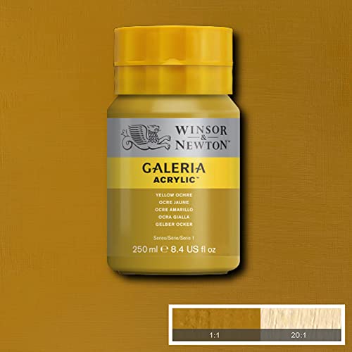 Image of Winsor & Newton Galeria Acrylic Color Tube, 250ml, Yellow Ochre