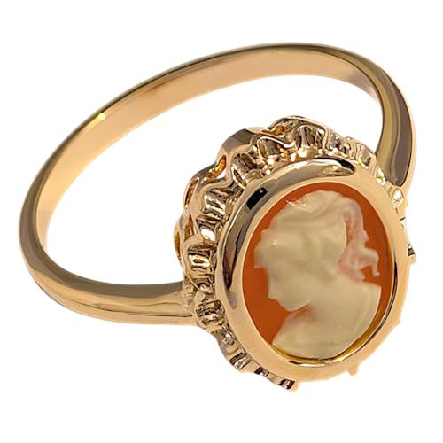 Générique Bague camé Plaqué Or 750/000 - Taille 54 - Femme