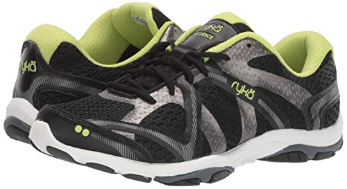 Ryka Women's Influence Cross Trainer, Black/Sharp Green/Forge Grey/Metallic, 9 M Us #TOP7
