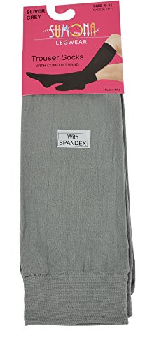 Image of SUMONA 6 Pairs Women Opaque Stretchy Spandex Knee High Trouser Socks