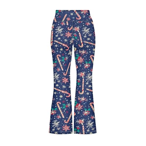 Girls Yoga Pants Stretch Bell Bottom Leggings for Little Girl High Waisted Flare Pants Size 5-142