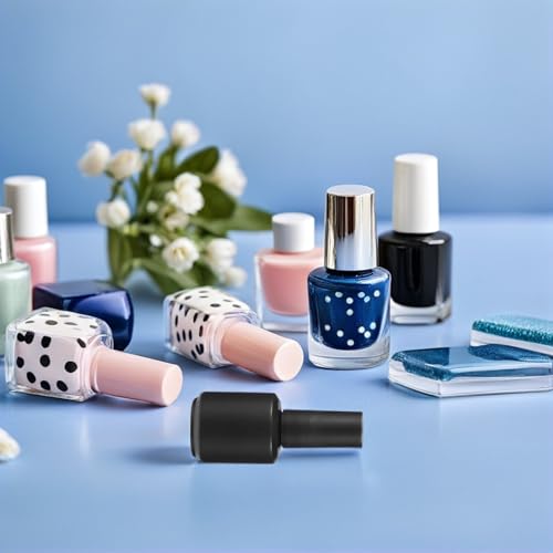 Botellas vacías con cepillo de 15ml hechas de plástico resistente para esmalte de uñas 6