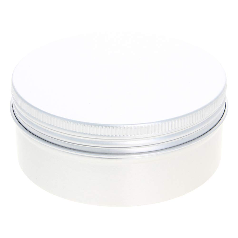 Othmro 8.3oz Metal Round Tins Aluminum Tin Cans Jar Refillable Containers 250ml Tin Cans Tin Bottles Containers with Screw Lid for Lip Balm Crafts Cosmetic Candles Silver 100×40mm
