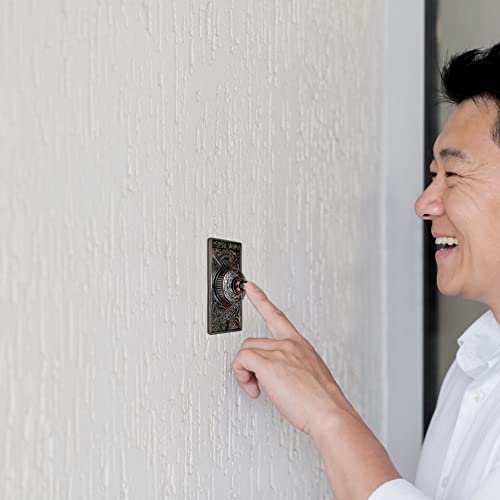 Akatva Door Bell Button – Bell Push Button – Doorbell Chime Wired - Doorbell Button Wired – Door Bell Ringer Button – Doorbell Button Replacement – Wired Doorbell Button - Oil Rubbed Bronze Finish #TOP3