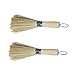 Cabilock 2 Pcs Bambou Wok Brosse Lave-Vaisselle Gommage Brosse À Plat Épurateur Poêle À Frire Brosse De Nettoyage Fouet pour La Maison Restaurant