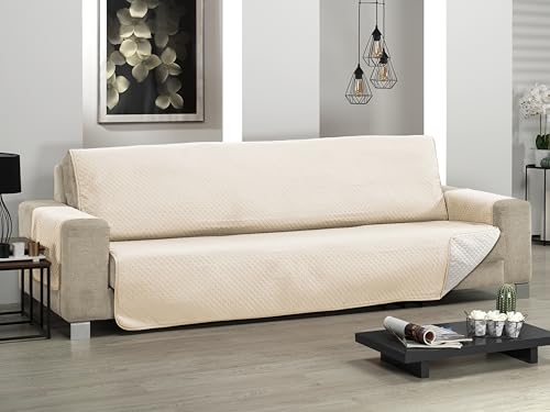 Cubre Sofá Diamond 4 Plazas XL Protector Sofá Grande Beige Lino Martina Home 3