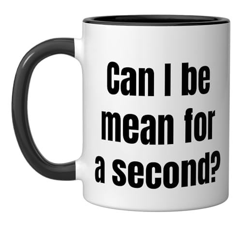 Taza de cerámica con frase divertida Negro/Blanco miniatura 1