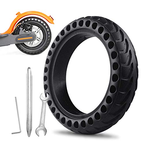 Ruedas Macizas para Xiaomi M365/PRO con 3 Herramientas de Instalación, 8.5 Pulgadas Rueda Neumático Antipinchazos y sin Inflación (Negro)