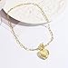 Dreuyet Heart Necklaces for Women Fashion Gold Love Heart Pendant Thick Chain OT Buckle Necklace (small heart)