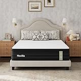 Novilla 12 Inch Queen Mattress, Cooling Queen Hybrid Mattress with Upgraded Individual Coils & Gel Memory Foam, Enhanced Support, Motion Isolation, Pressure Relief, CertiPUR-US