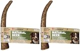 Snacks para Perros – Snack Nature Asta de Ciervo Easy – Tamaño S – 25g – asta aserrada – Acceso fácil al tuétano – de Europa (Paquete de 2)