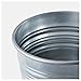 IKEA Galvanized Plant Pot, Pack of 3, Silver