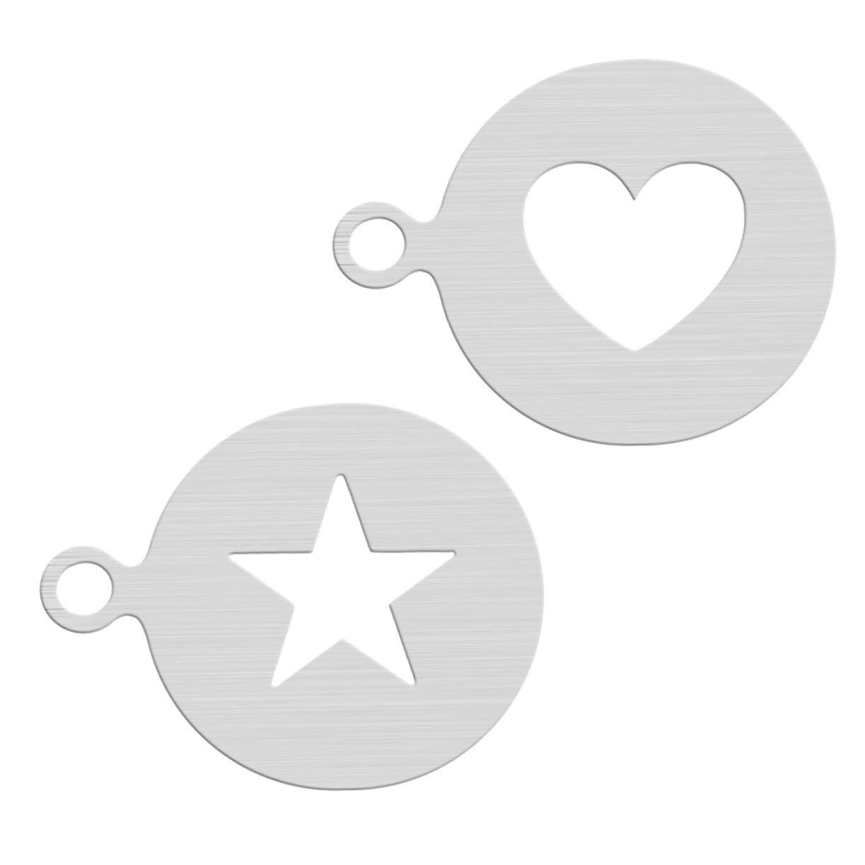 BRIGHTFUFU DIY Cappuccino Latte Art Stencils Metal Latte Art Mold Milk Foams Templates