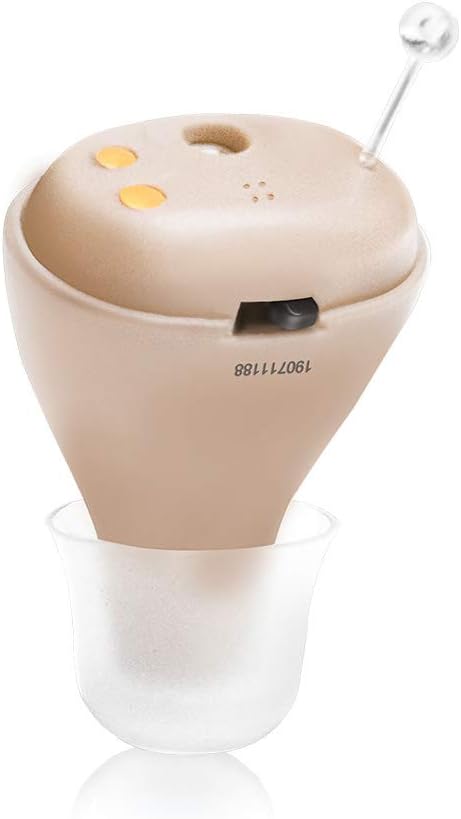 Hearing Amplifiers Invisible Personal Sound Amplify Product Digital for Both Ears Rechargeable Hearing Amplifiers for Seniors and Adults (Beige)