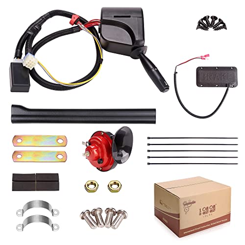 10L0L 12V Universal Deluxe Light Upgrade Turn Signal Kit，9-Pin Wiring Harness For Yamaha Club Car E-Z Go Led Light,Golf Cart Turn Signal Kit With Horn Brake Pad Light Switch #TOP1
