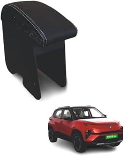 No Mechanic Car Armrest | PU Nappa Leather Padded Car Arm Rest with Storage Box, and High Density Foam Padded Cushion for ... Price In India