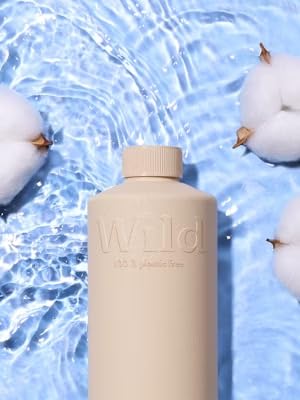 Wild - Natural Refillable Body Wash - Vegan & Eco-Friendly - 100% Natural Ingredients - One Body Wash Refill - 300ml (Fresh Cotton & Sea Salt Refill)