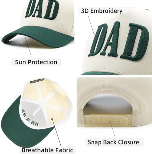Image of Dad Hats for Men, Vintage Two Tone Hat, New Dad Gifts for Husband, Fathers Day Birthday Gifts from Daughter Son Wife