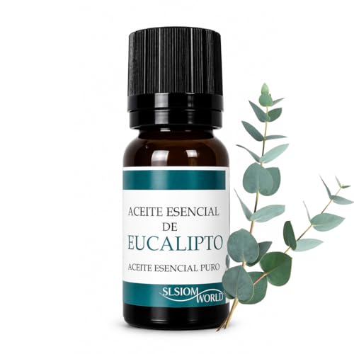 Aceite Esencial de Eucalipto 100% Puro y Natural – 10ml – Aroma Fresco y Revitalizante – Ideal para Aromaterapia, Difusor, Masajes y Bienestar – SLSIOM WORLD