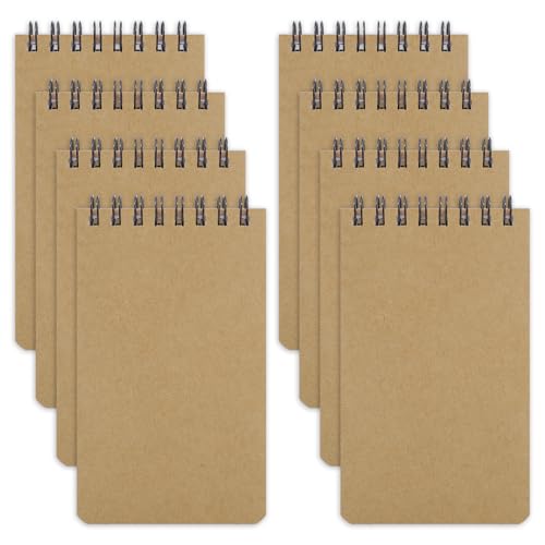 Thboxes 8 Pack Pocket Notebook, 3x5 Small Spiral Notebooks with