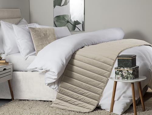 Housse de sommier extensible 4 côtés en daim synthétique blanc - 8