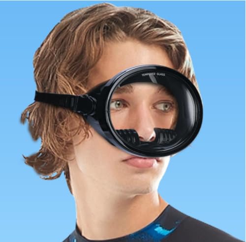 Adult Diving Mask Men Swimming Goggles Youth Spearfishing Free Dive Stainless Steel Oval Shape Classic Mask Women Tempered Glass HD Dive Mask Wide View Snorkeling Mask Birthday Xmas Gift