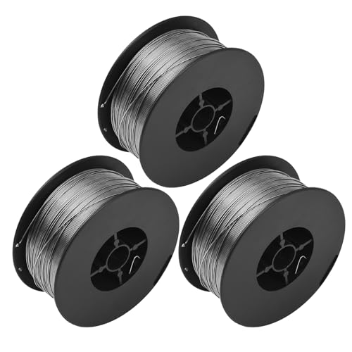 Uadme 0.03-inch 6.61Lbs Flux Cored Wire Gasless Flux Cored Welding Wire Spool Self-Shielded 0.8mm 3kg/6.61Lbs （1kg*3pcs）