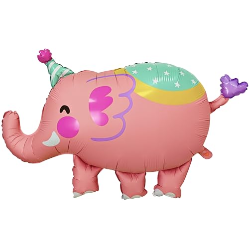 Ballon éléphant en aluminium rose pour une décoration de baby shower réussie et sans stress