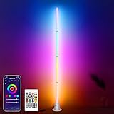 NITENSLAB LED Corner Lamp RGB+IC Floor Lamp with Music Sync DIY Mode Lighting Effects,Timing Function Color Changing Floor Lamp,App and Remote Control Ideal for Living Rooms, Bedrooms,Game Rooms