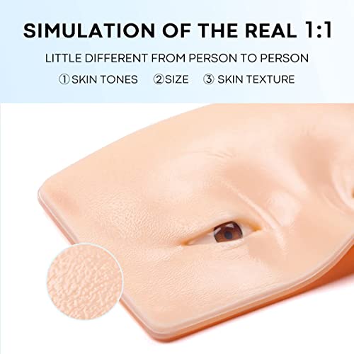 Fortive Makeup Practice Face Board 5D Realistic Pad for Makeup Artist Board Makeup Practice, Eyeshadow Eyeliner Eyebrow Lash mapping Realistic Face Skin Eye Make up Practice - Image 5